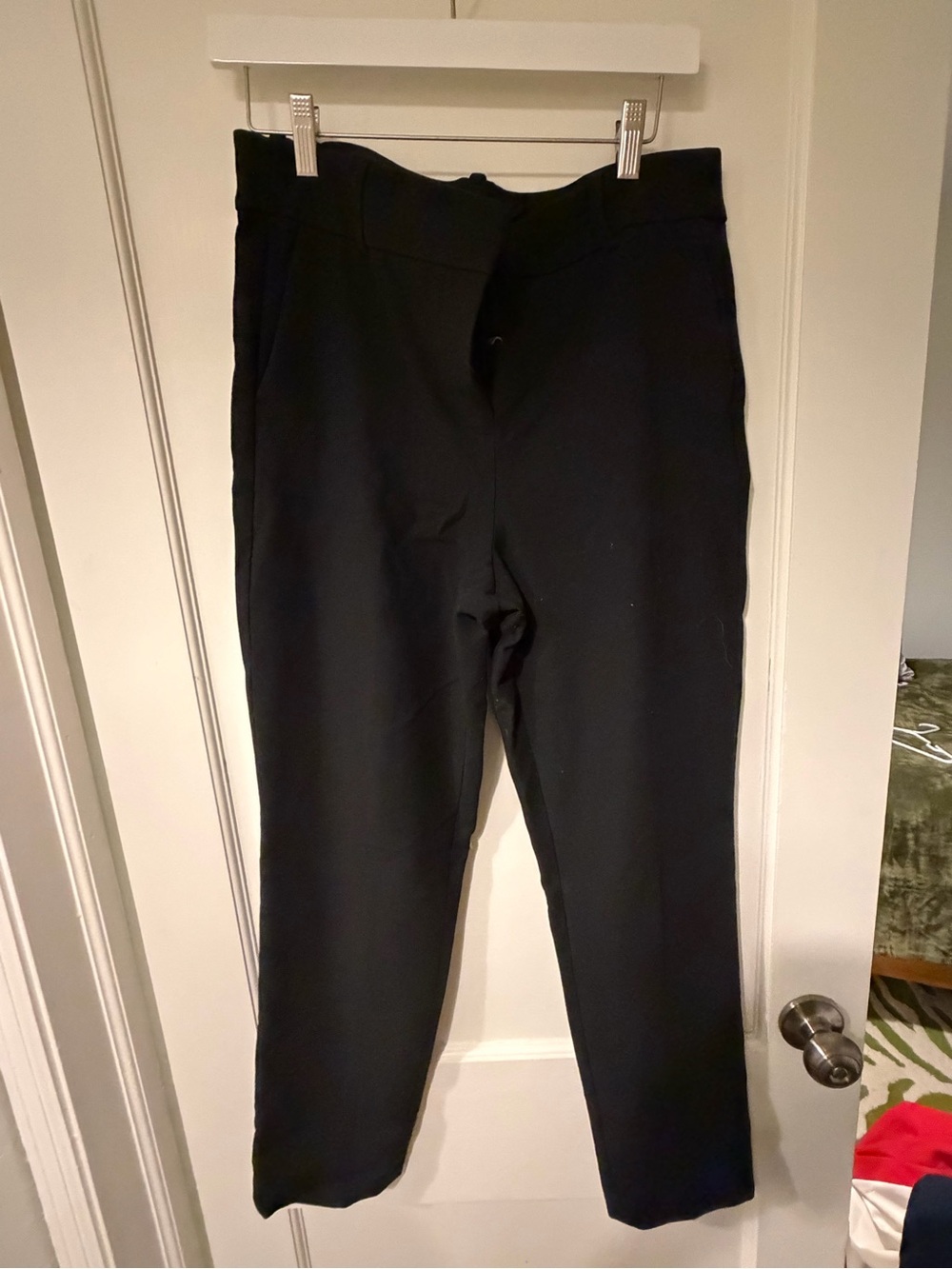 J. Crew Cameron Black High-Rise Straight Trousers